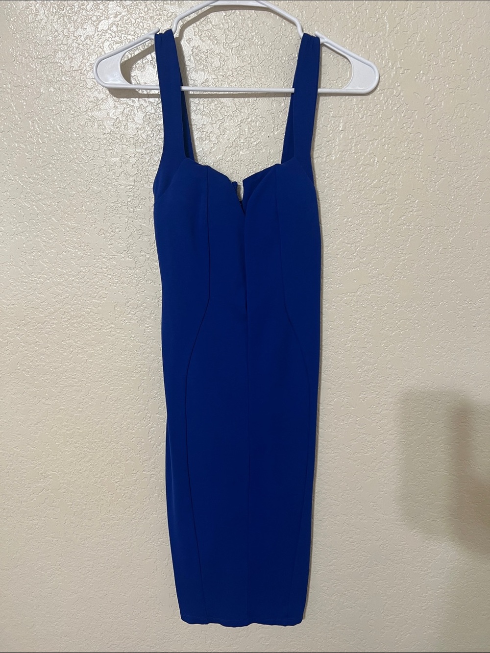 a'gaci Cobalt Blue Bodycon Midi Dress